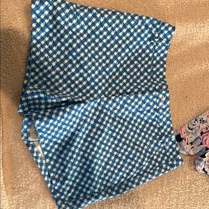Lilly Pulitzer Blue Checkered Shorts